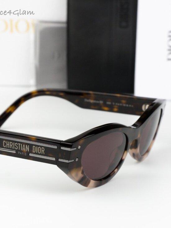 Dior Women Sunglasses Havana Bordeaux Oval DIORSIGNATURE B5I 25D0 NEW AUTHENTIC main image 7